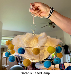 Sarah's felted Lamp
